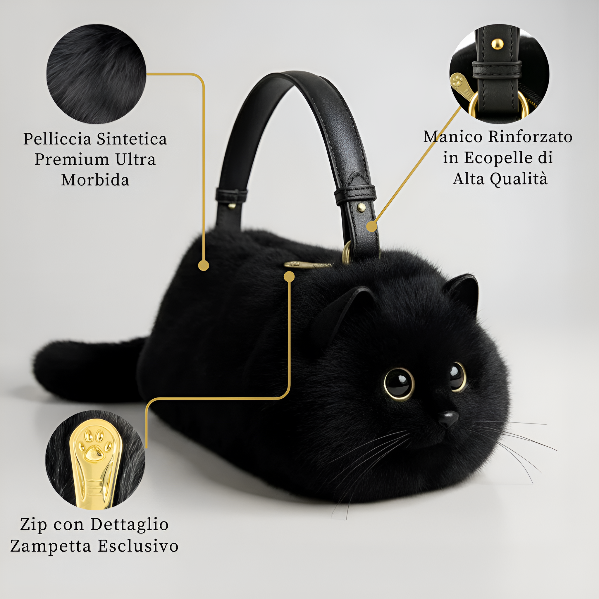 Coralusse Borsa Gatto Premium
